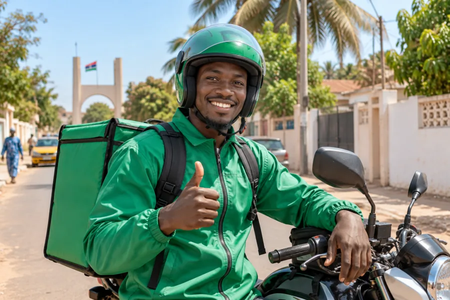 A Bantaba rider on his motorbike